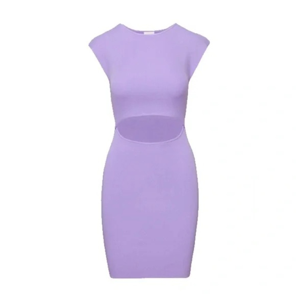 Aritzia Wilfred Free Cut Out Mini Sweater Dress in Lavender